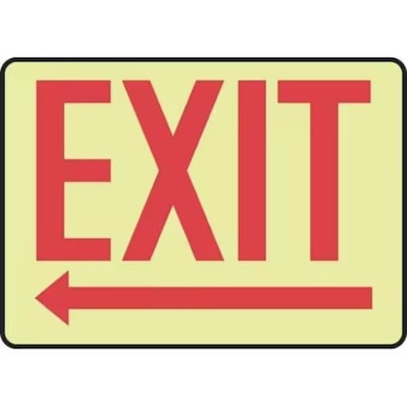Accuform Exit Sign, Glow Plastic, 14 in W, 10 in H MADC533GT